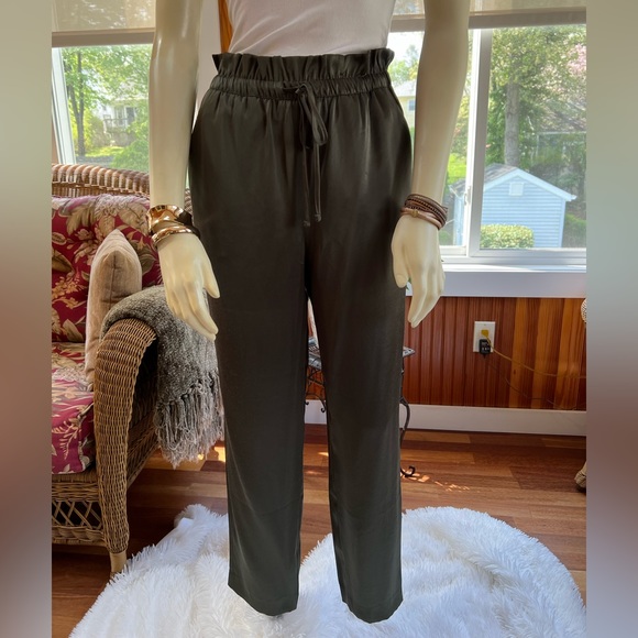 Express Ankle Satin Sheen High Rise Pants - Picture 4 of 10